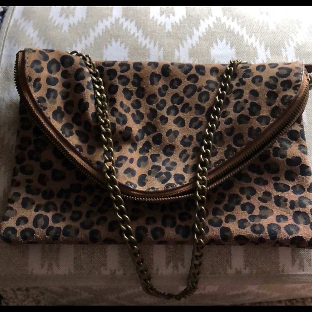 JCREW Leopard Crossbody/clutch